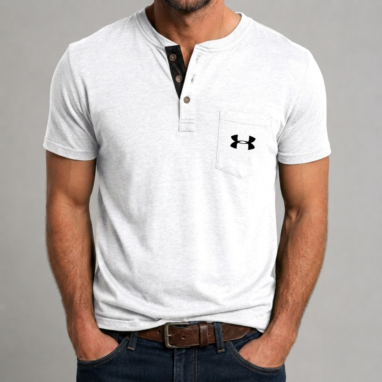 Premium Slub Knit Henley - Clearance Sale
