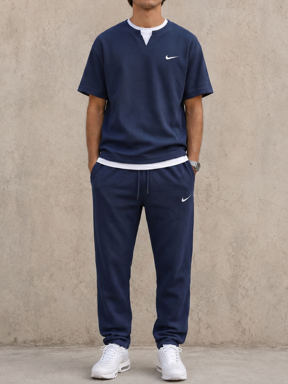 Premium Waffle-Knit Co-Ord Set - Clearance Sale