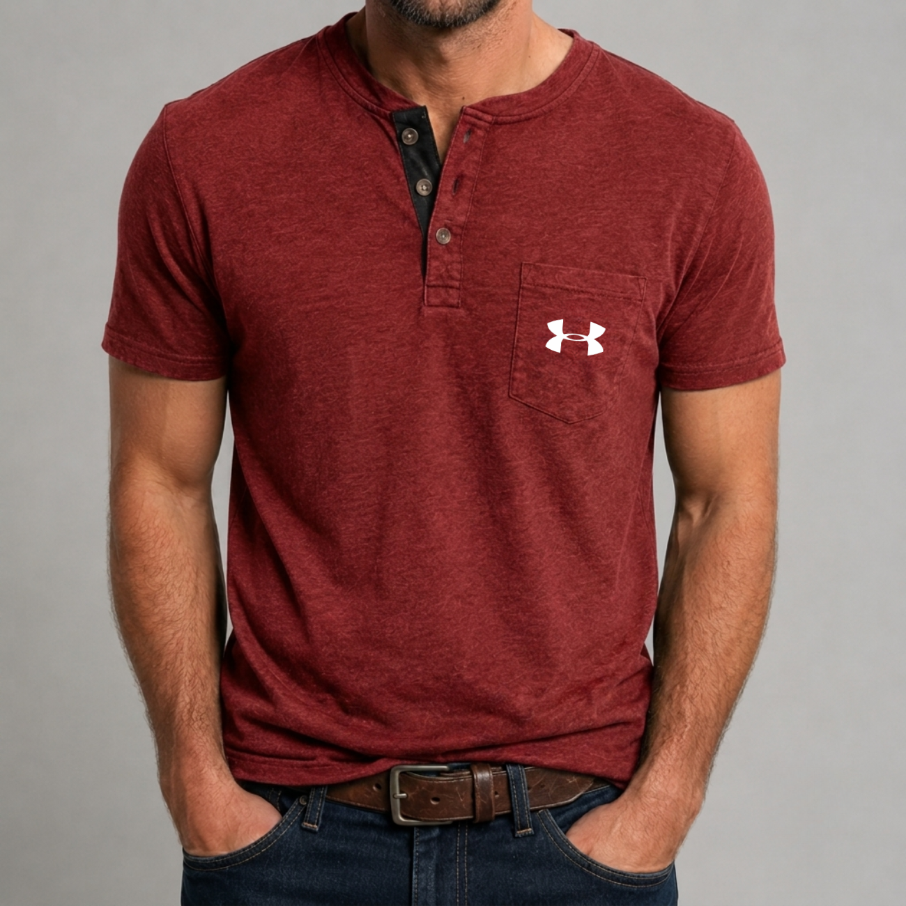Premium Slub Knit Henley - Clearance Sale