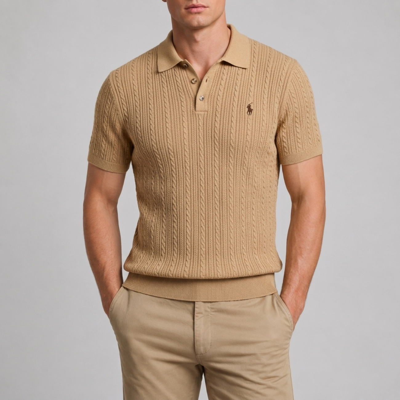Premium Knit Polo Sweatshirt - Clearance Sale