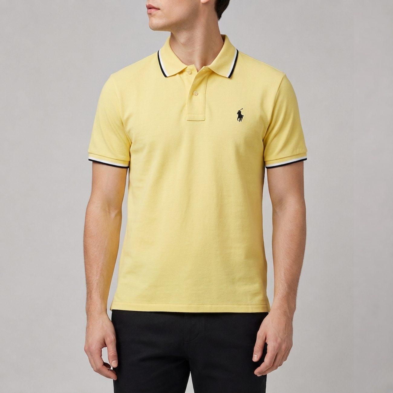 Breathable Tipped Polo Shirt - Clearance Sale