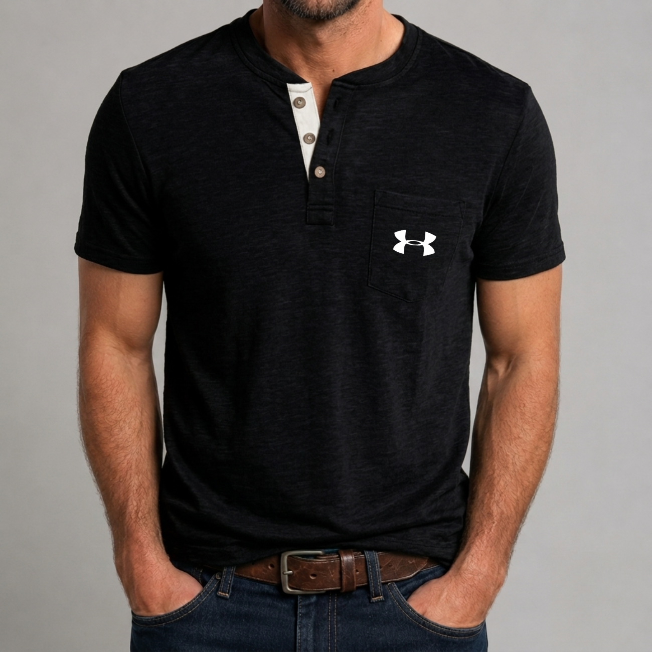 Premium Slub Knit Henley - Clearance Sale