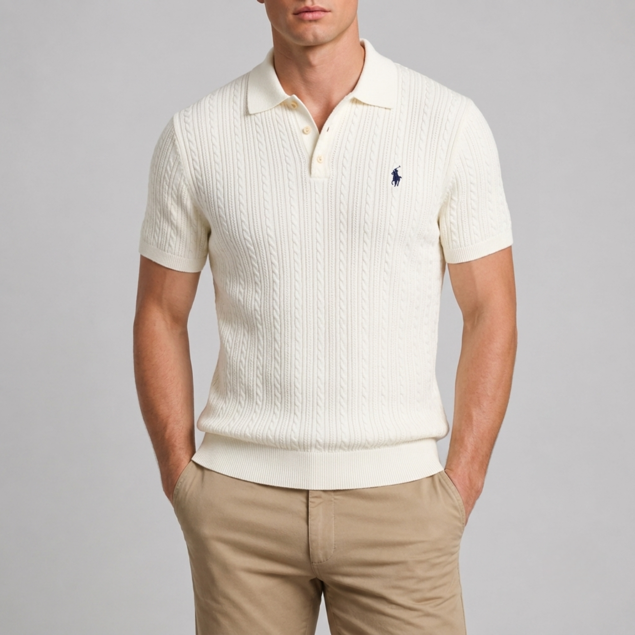 Premium Knit Polo Sweatshirt - Clearance Sale