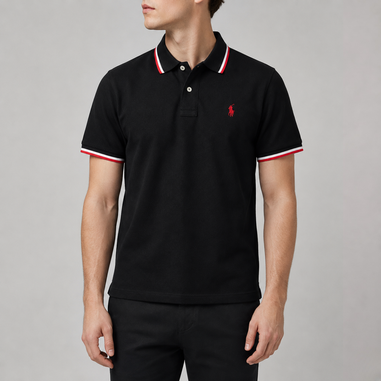 Breathable Tipped Polo Shirt - Clearance Sale