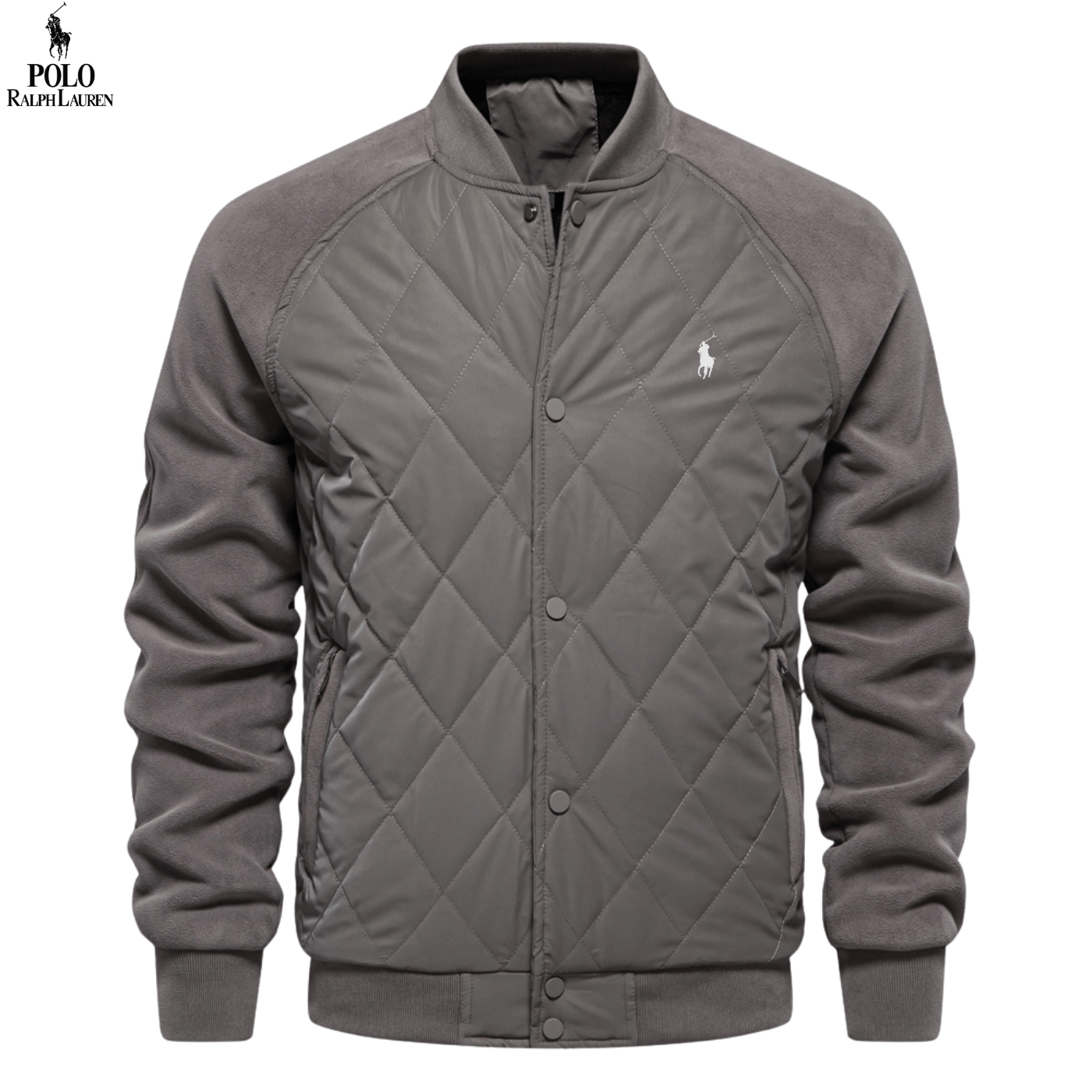 Herren Steppjacke im College-Stil