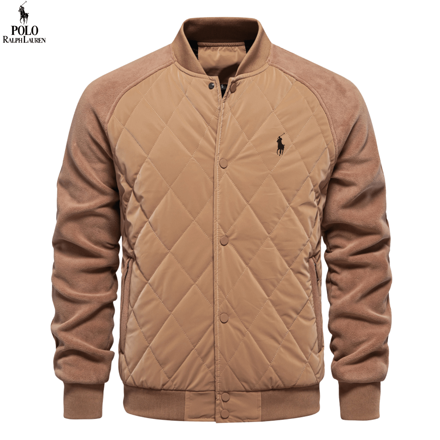 Herren Steppjacke im College-Stil