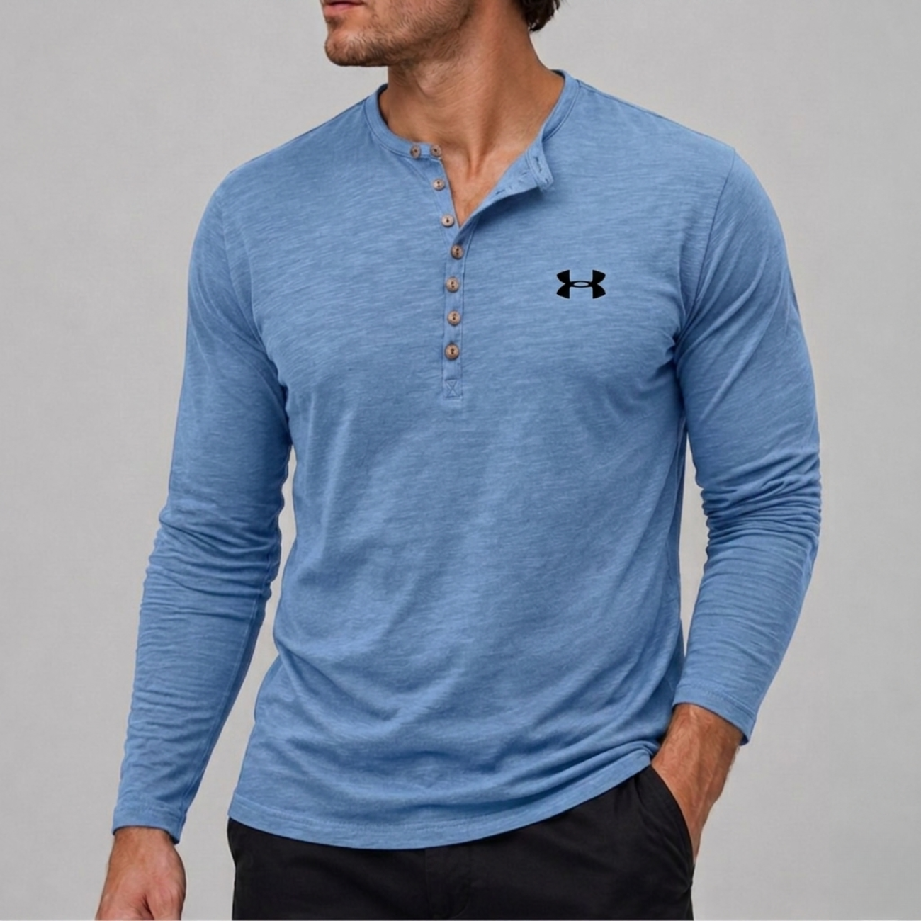 Long-Sleeve Henley - Clearance Sale