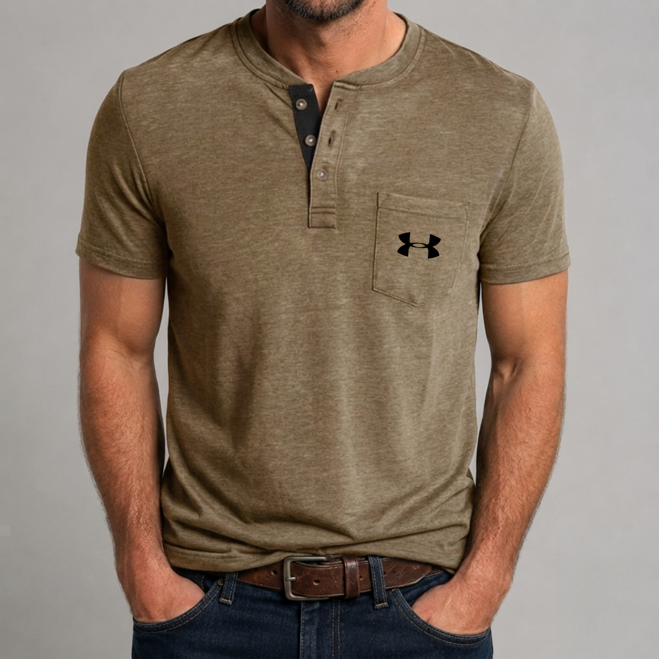 Premium Slub Knit Henley - Clearance Sale