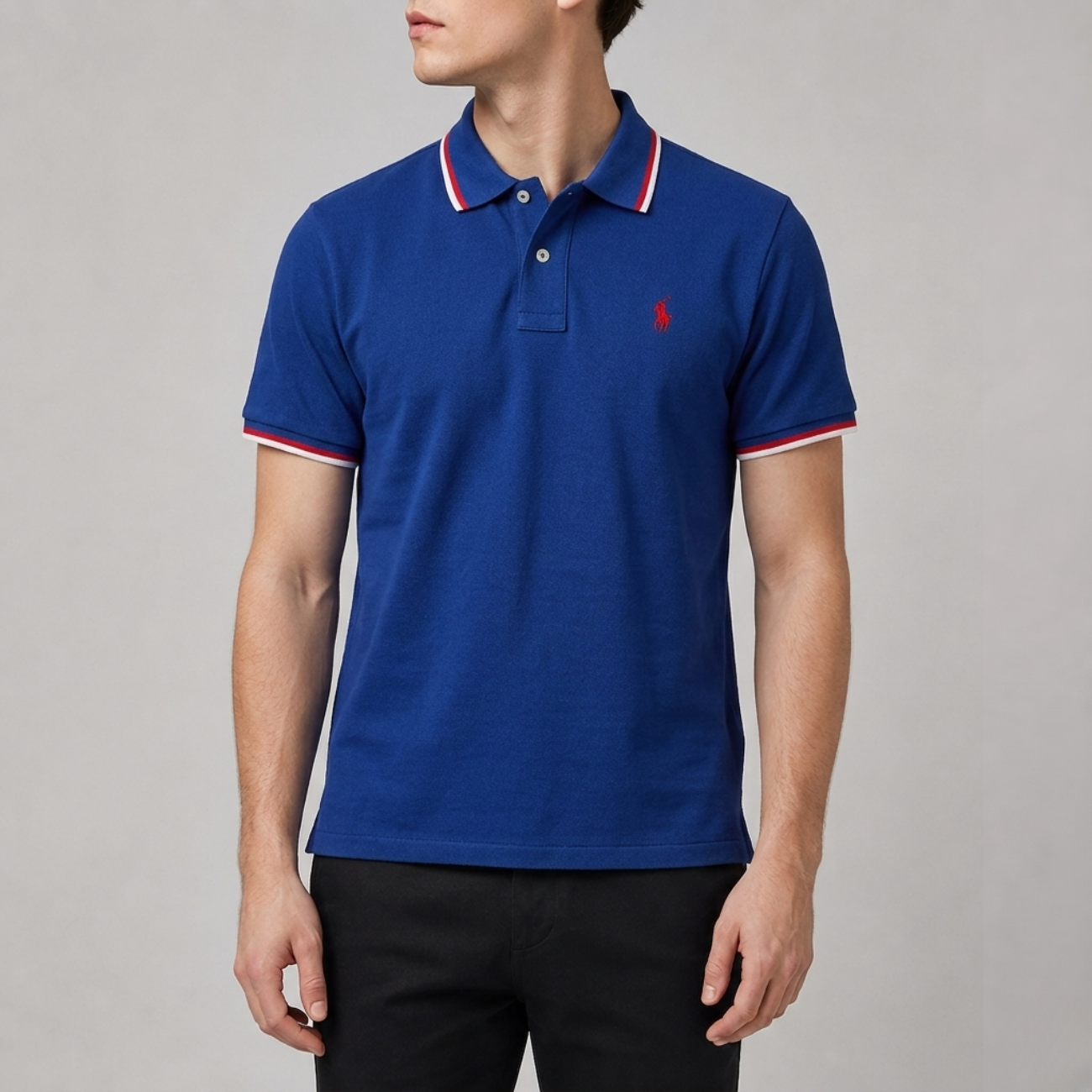 Breathable Tipped Polo Shirt - Clearance Sale