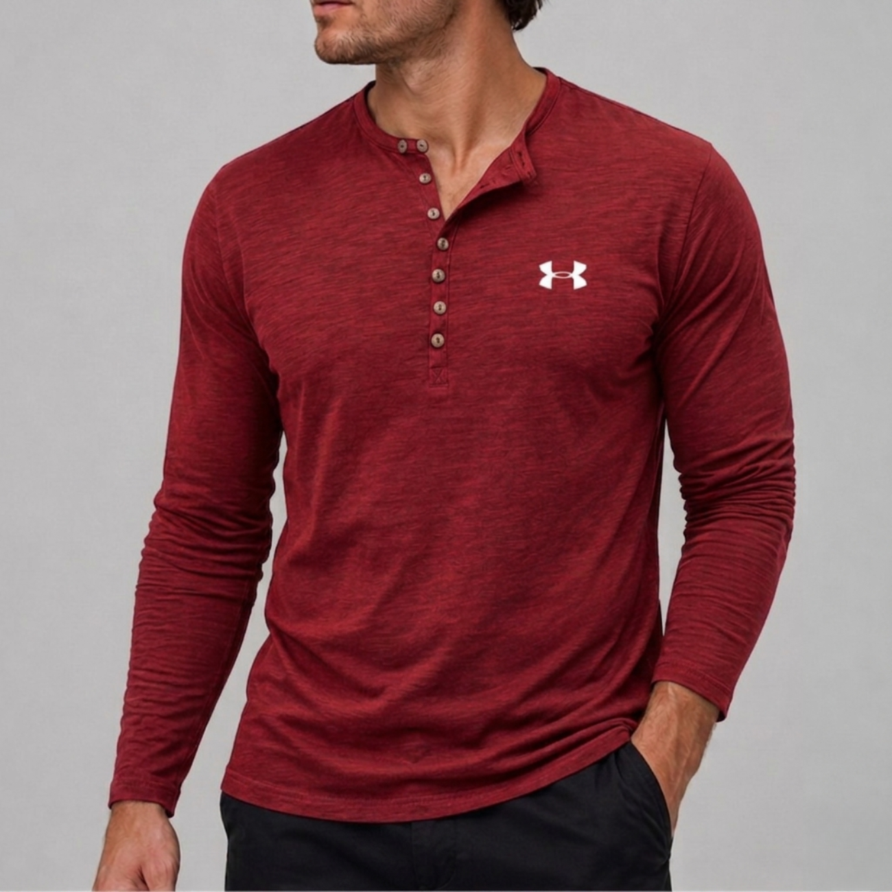 Long-Sleeve Henley - Clearance Sale