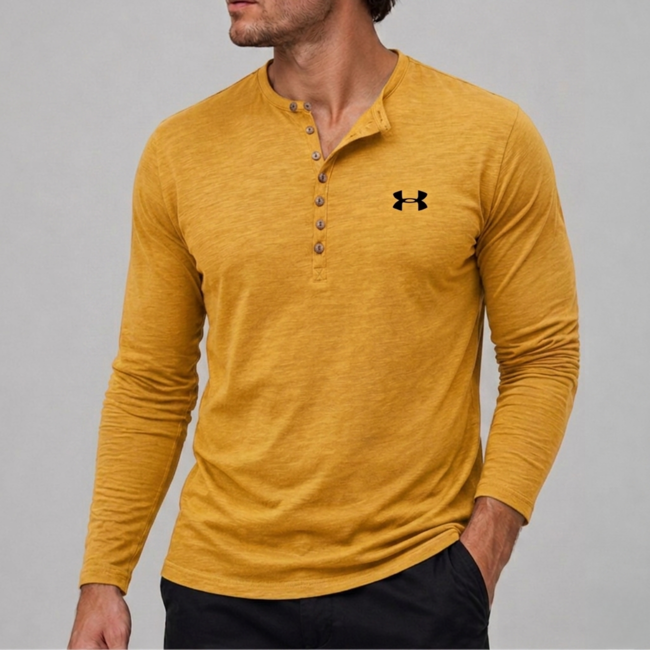 Long-Sleeve Henley - Clearance Sale