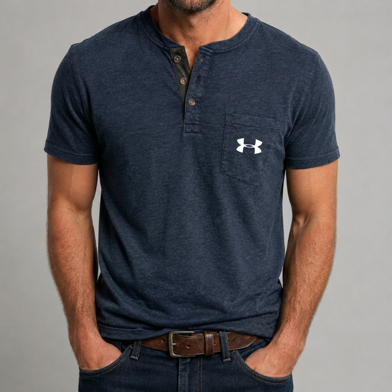 Premium Slub Knit Henley - Clearance Sale