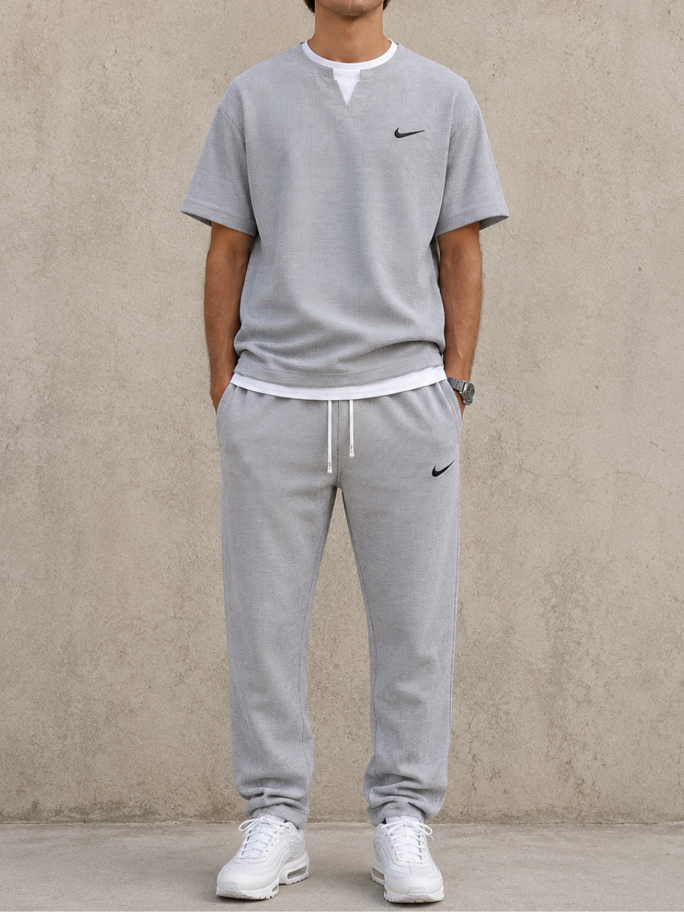 Premium Waffle-Knit Co-Ord Set - Clearance Sale