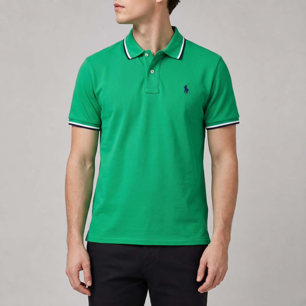 Breathable Tipped Polo Shirt - Clearance Sale