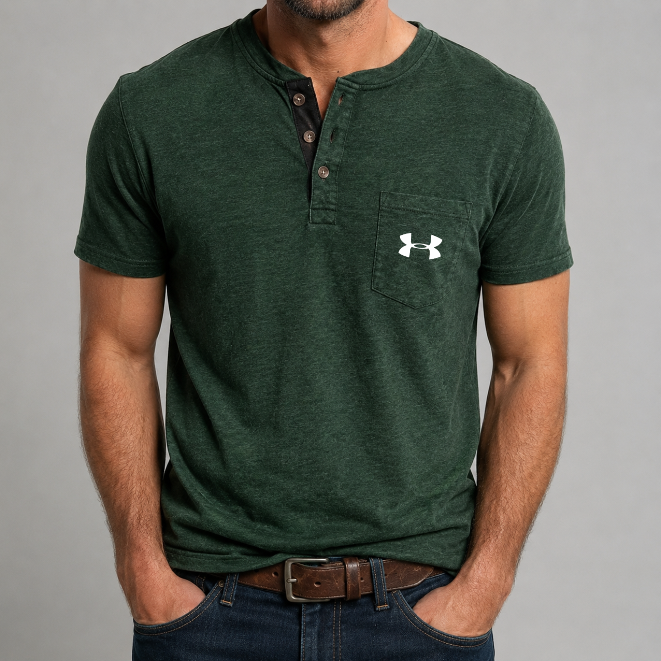 Premium Slub Knit Henley - Clearance Sale