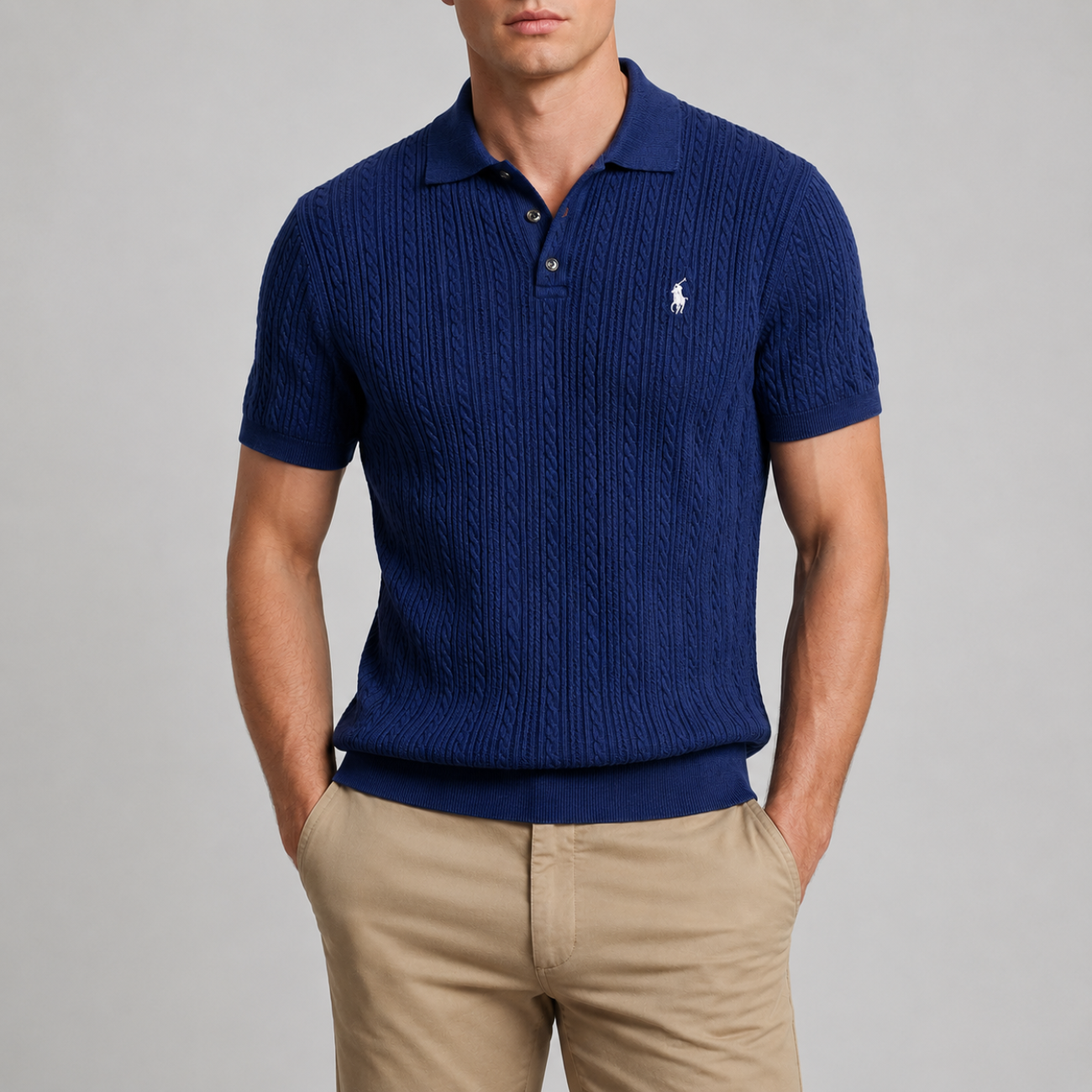 Premium Knit Polo Sweatshirt - Clearance Sale