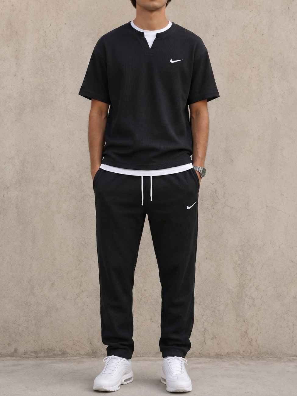 Premium Waffle-Knit Co-Ord Set - Clearance Sale