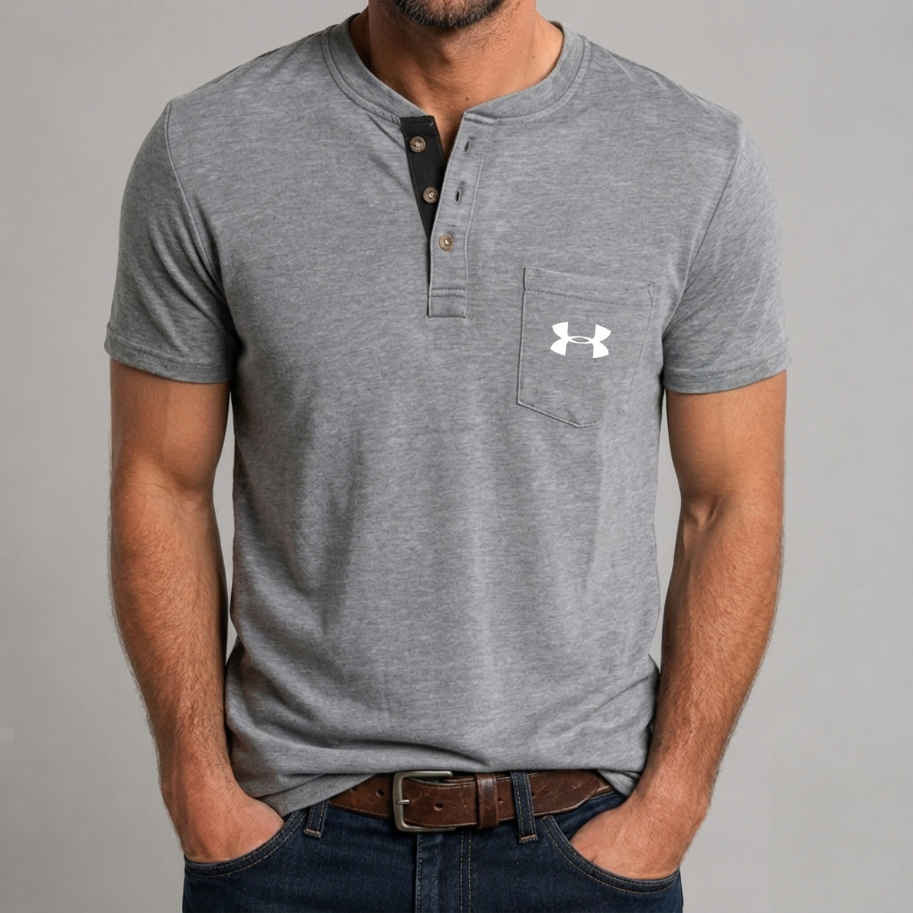 Premium Slub Knit Henley - Clearance Sale