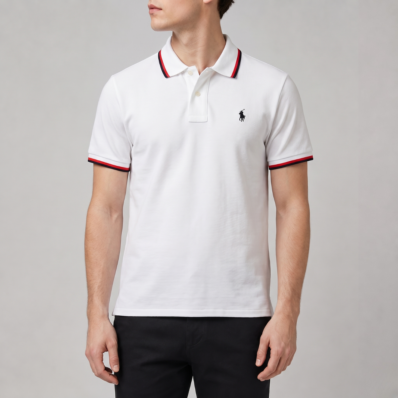 Breathable Tipped Polo Shirt - Clearance Sale