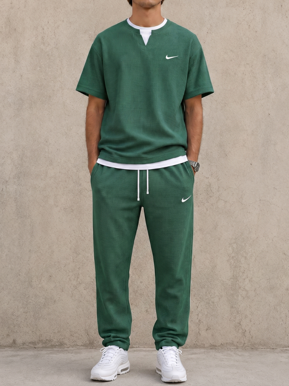 Premium Waffle-Knit Co-Ord Set - Clearance Sale