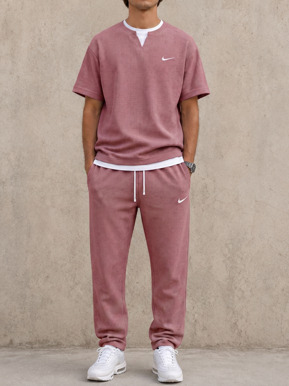 Premium Waffle-Knit Co-Ord Set - Clearance Sale