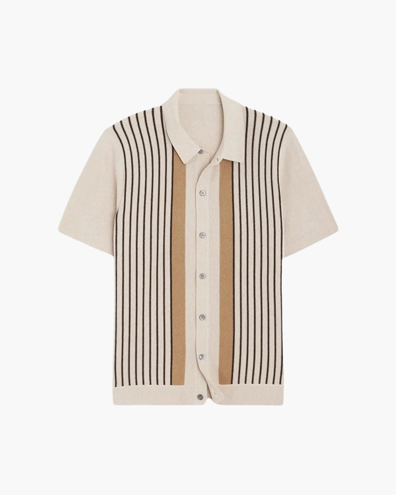 Herren Vintage-Strickhemd – Stilvoll & Elegant
