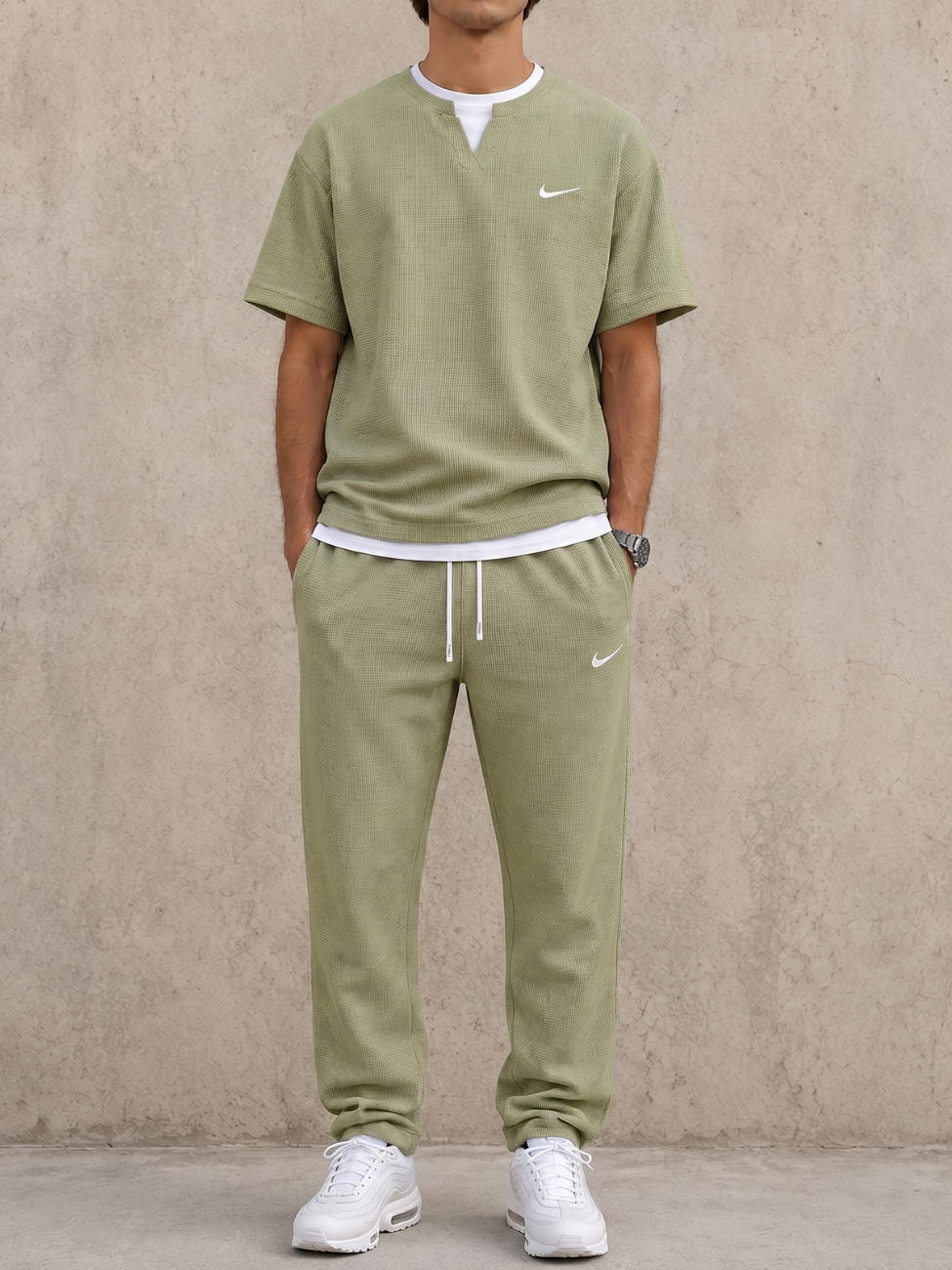 Premium Waffle-Knit Co-Ord Set - Clearance Sale