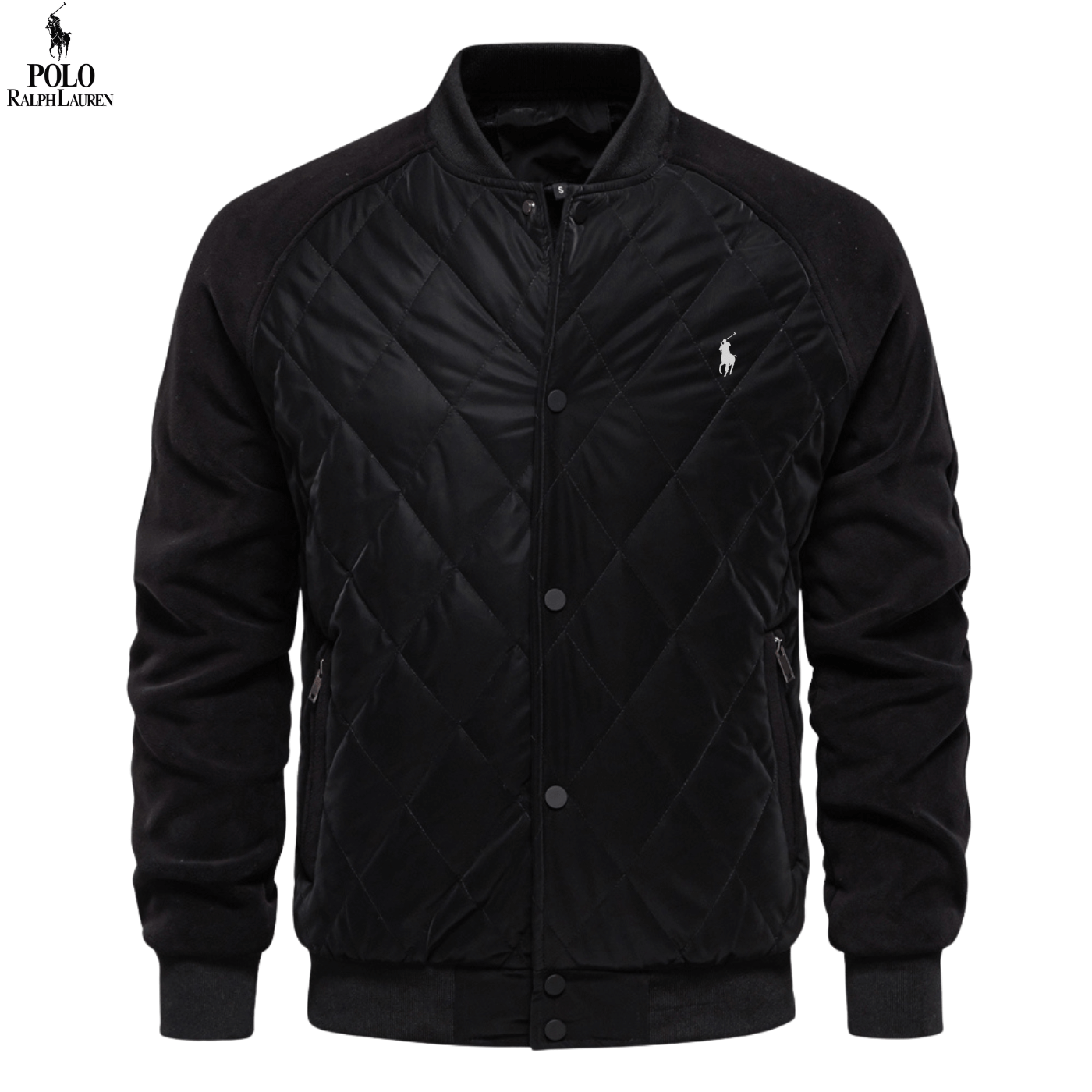 Herren Steppjacke im College-Stil